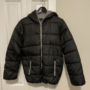Zara puffer zip jacket with hoodie